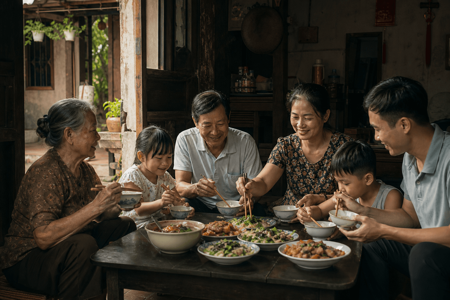 Wedding guests in traditional dress — celebration and family